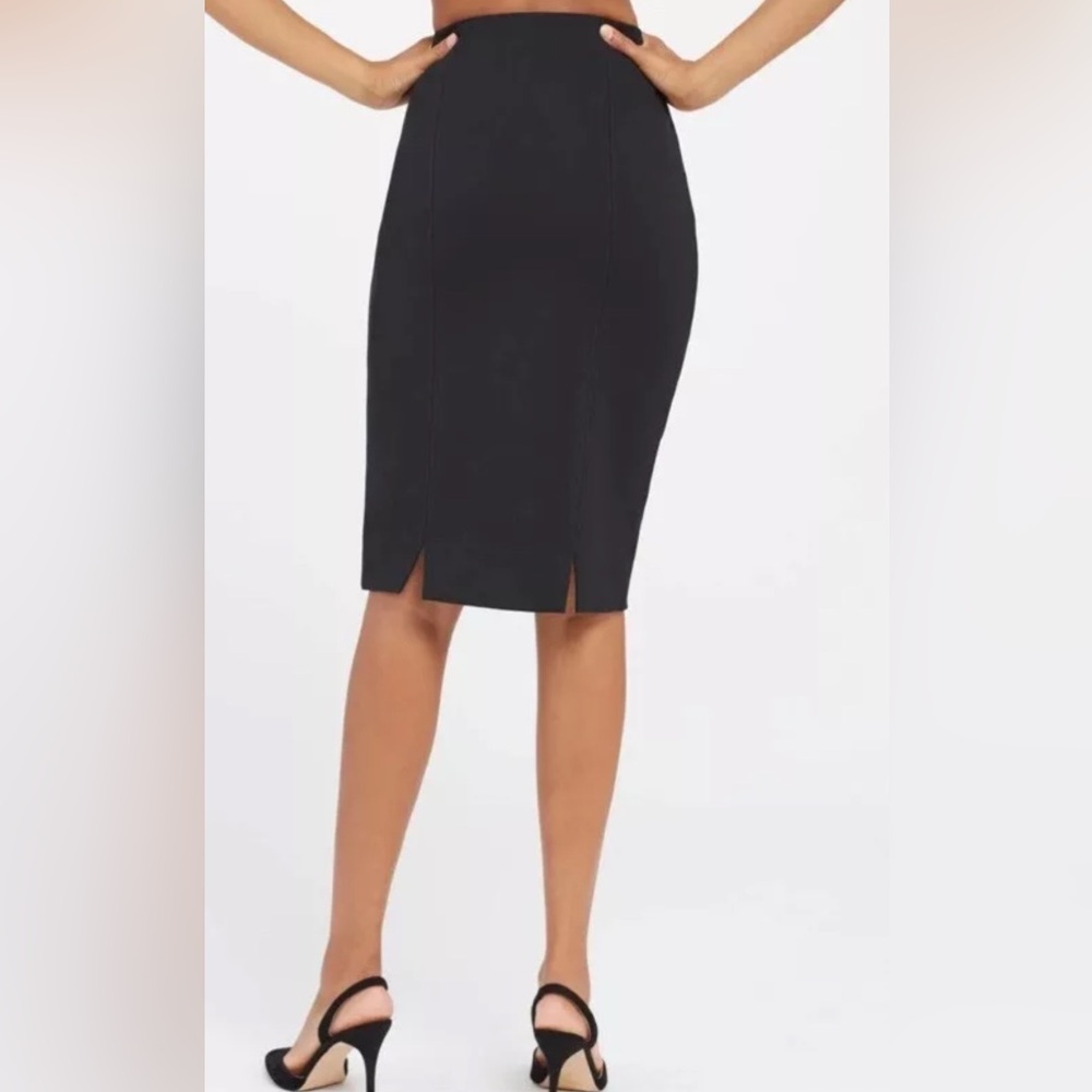 SPANX Perfect Black Pencil Shaping Stretch Skirt M 6-8